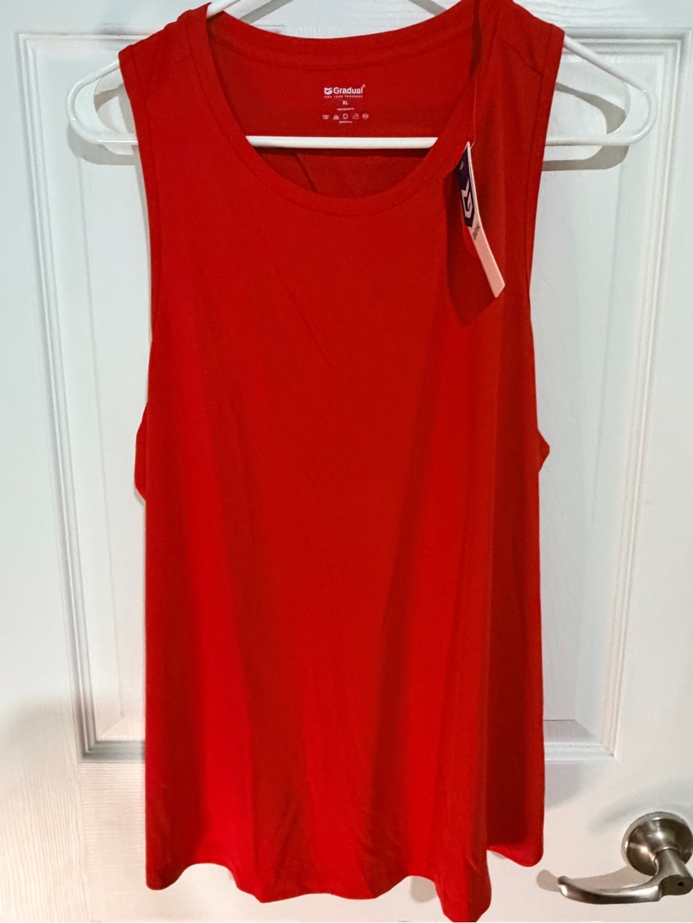 Gradual Red Scoop Neck Tank Top for Women